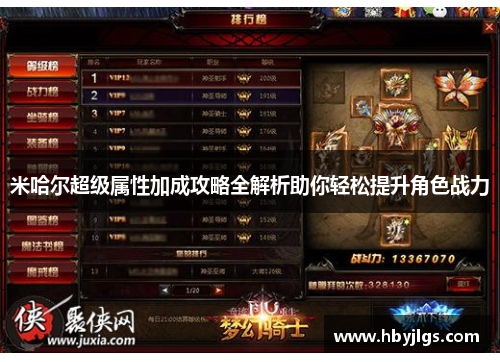 米哈尔超级属性加成攻略全解析助你轻松提升角色战力